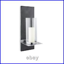 Blomus Finca Wall Candle Holder With Candle, Sm, Steel, Glass, Polystone 65422