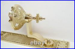 Brass Gothic Consecration Candlesticks Church Wall Mount Candle Holders (#191)