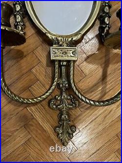 Brass Mirrored CANDLE SCONCE with Original Mirror Sale