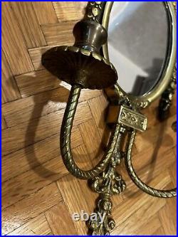Brass Mirrored CANDLE SCONCE with Original Mirror Sale
