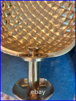 Brass Pineapple Wall Sconce Candle Welcome Hollywood Glam Boho Large Detailed