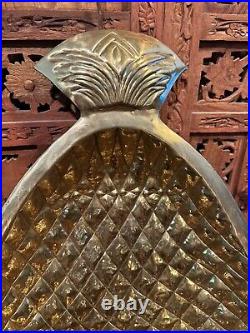 Brass Pineapple Wall Sconce Candle Welcome Hollywood Glam Boho Large Detailed