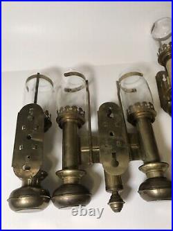 Brass Single Double Candle Sconce Holder Wall Mount Lamp Light RailRoad Train