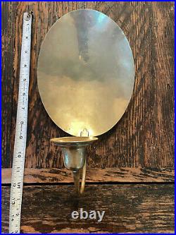 Brass Wall Sconce Steve Smithers Noted Silversmith 1980s or 1990s SIGNED