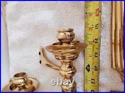 Brass wall sconces pair Candle Holders
