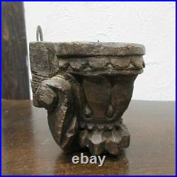 British antique wall hanging wooden candle holder Candlestick from Japan F/S