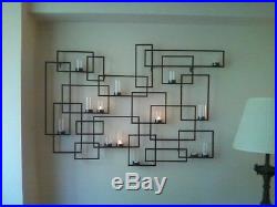 CIRCUIT METAL WALL CANDLE HOLDER Board Sculpture Art Sconce Abstract est $175.00