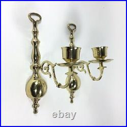 Candle Holder Set Lacquered Brass Wall Scones
