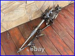 Candle Holder Torch Metal Stick Iron Anniverary Wall