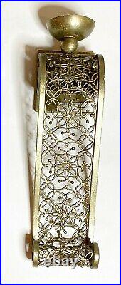 Candle Holder Wall Sconce Scrolling Floral Pattern Metal Antique Gold 20