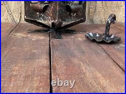 Candle holder Iron anniversary Medieval Viking Torch Candlestick Artifact Castle