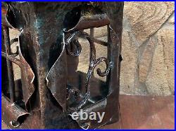 Candle holder Iron anniversary Medieval Viking Torch Candlestick Artifact Castle