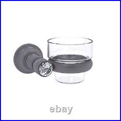 Carolina Crystal Collection Wall Mounted Votive Candle Holder Matte Gray