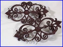 Cast Iron Wall Sconce Candle Holders Rustic Farm House