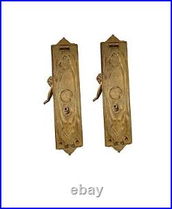 Cherub Candleholder Pair Heavy Brass Wall Sconces Vintage Classic Decor