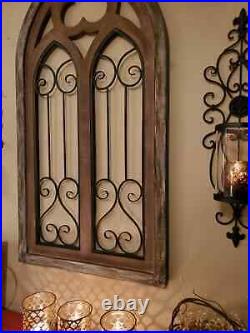 Church Window, Farmhouse, Cathedral Window, Country Wall Decor, Candle Sconces