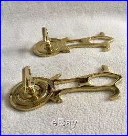 Colonial Williamsburg Brass Wall Sconces Pair Double Candle Holders