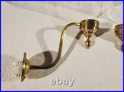 Colonial Williamsburg CW-16-22 Bruton Hurricane Polished Brass Sconce Pair