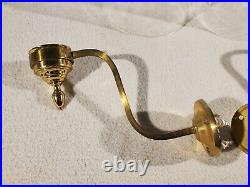 Colonial Williamsburg CW-16-22 Bruton Hurricane Polished Brass Sconce Pair