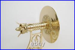 Consecration Candlesticks Wall Mount Brass Church Candle Holders #252