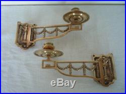 Decorative Brass Candle Candlestick Holders Wall Sconce Piano Reclaim Rd 530245