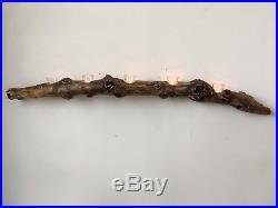 Driftwood Wall Candle Holder Handmade Hand Carved Quite Large 5ft long