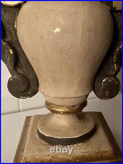 Early 20th-C Italian Baroque Revival Candle Holder Urn 10.5 2069G