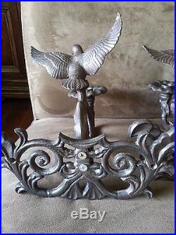 English Pair Vintage Iron Dove Bird Wall Lights Sconces Candle Holder! Unique