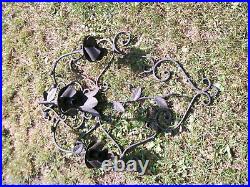 Estate Black Iron Wall Candle Holder Gothic Eames ooak Steampunk