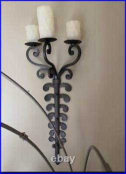 Ferro Sconcer Iron Grey Wall Candle Holder