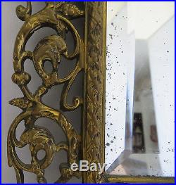French Antique Wall Mirror Candle holder Sconce Gothic mascaron castle chateau