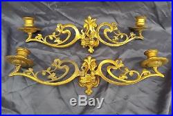 French Art Nouveau set of 2 Wall Piano Candle Holders