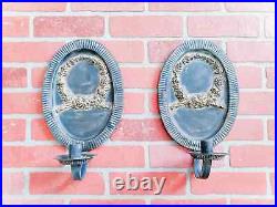 GOTHIC Grungy Style Candle Wall SCONCES Holders Floral Roses WREATHS Pie Crust 2
