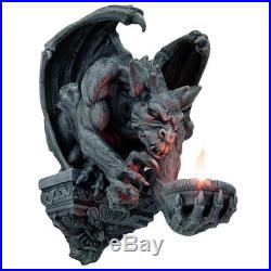 Gargoyle Statue Candle Holder Winged Dragon Sculpture Wall Sconce Gothic Decor