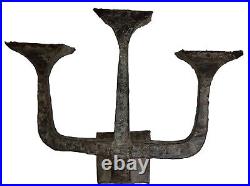 Gothic Style Trident Three Candle Wall Sconce Set Seen In Charmed Demon Cave