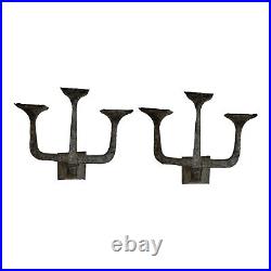 Gothic Style Trident Wall Sconce Three Candle Set Seen In Charmed Demon Cave