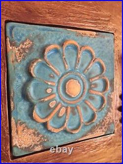 Hand Made wall hanging candle holder With Lotus Ceramic Tile