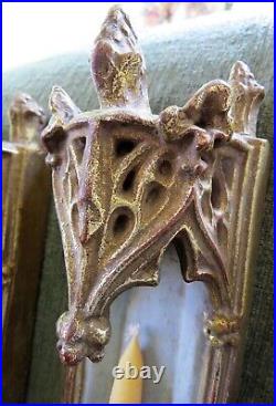 Italian Pair of GOTHIC REVIVAL Wall Candle Sconce Holders