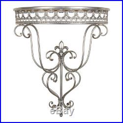 Kinross Ornate Silver Sconce / Wall Mounted Candle Holder