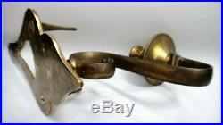 LOT vintage SOLID BRASS WALL SCONCE CANDLE HOLDER withSNUFFER #1