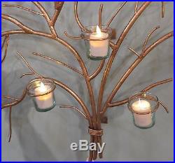 Large 37 Gold Branch Wall Candle Holder Tree Votive Candleabra