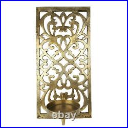 Large Brass Architectural Pillar Candle Holder Wall Sconce 2' Plant Stand Hanger