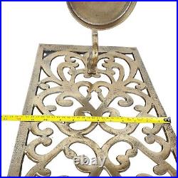 Large Brass Architectural Pillar Candle Holder Wall Sconce 2' Plant Stand Hanger