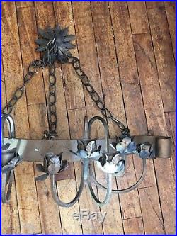 Large Metal Gothic Style Hanging Candle Holder Wall Sconce 10 Candles Unique