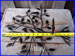 Large Pair Vintage Iron Tree Wall Sconce Home & Garden Pillar Candle Holders