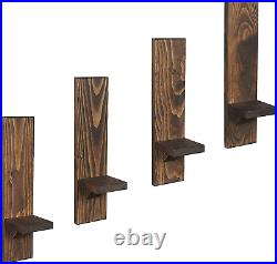 Local Beavers Decorative Wall Holders and Candle Sconces, Wooden Wall Mounted Ha