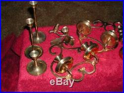Lot (11) Candle Stick Holders Wall Sconce Mount & Table Standing