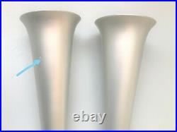 MCM Hollywood Regency Wall Pocket Vases Aluminum Glaro Era Torch Shape Elegant