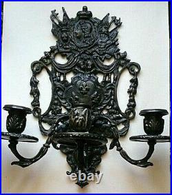 Maitland Smith Beautiful Bronze Wall Candelabra, candle stick holder Wall Sconce