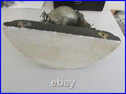 Maitland Smith Silver Conch Shell Sea Scape Wall Art Sconce Marble Shelf